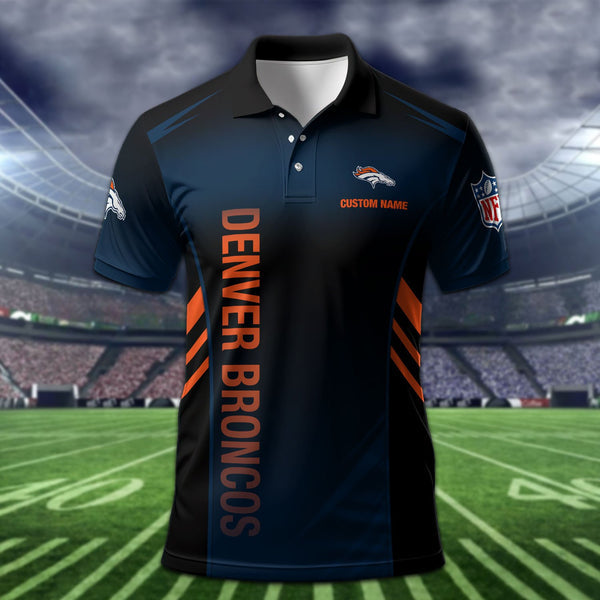 Denver Broncos Personalized Adult Polo Shirt 010