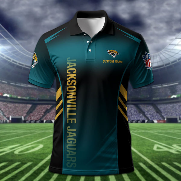 Jacksonville Jaguars Personalized Adult Polo Shirt 010