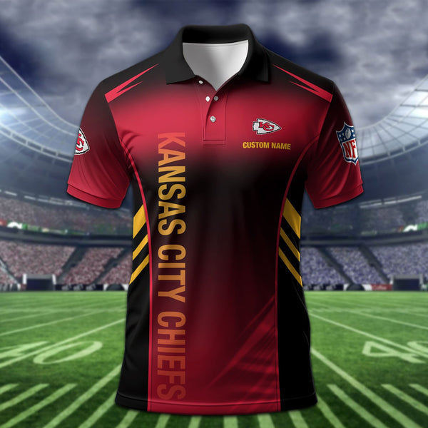 Kansas City Chiefs Personalized Adult Polo Shirt 010