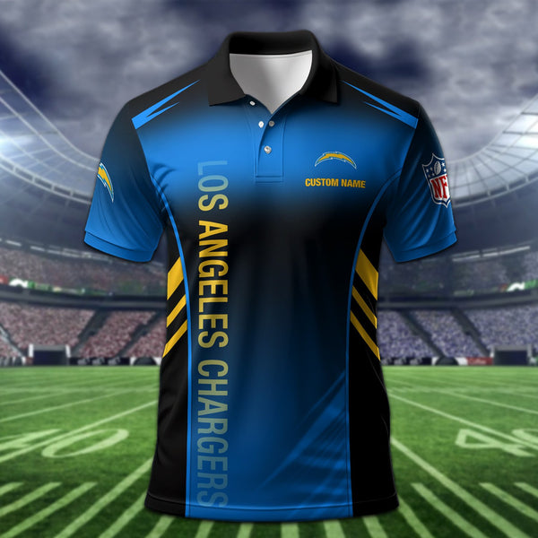 Los Angeles Chargers Personalized Adult Polo Shirt 010