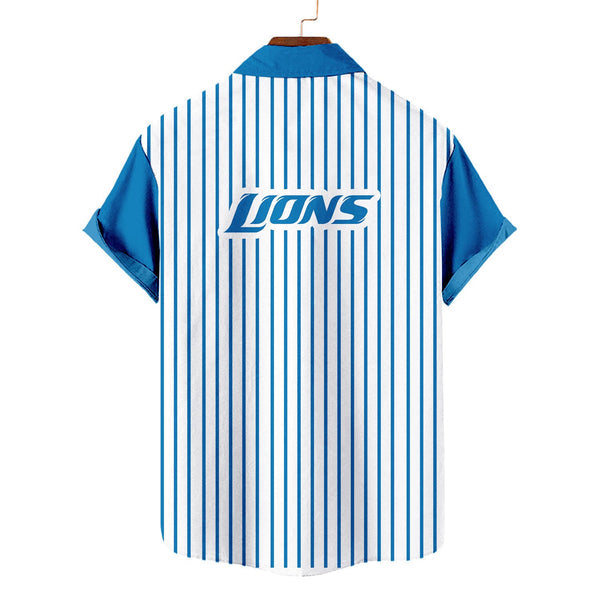 Detroit Lions 2 (3) Personalized Hawaiian Button down shirt