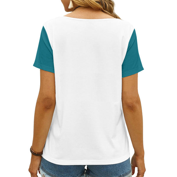 Jacksonville Jaguars 1 (6) Personalized V-neck Women T-shirt