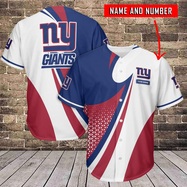 New York Giants Personalized Baseball Jersey 001