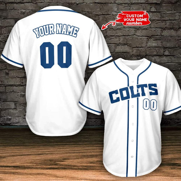 Indianapolis Colts Personalized Baseball Jersey 001