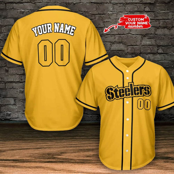 Pittsburgh Steelers Personalized Baseball Jersey 013