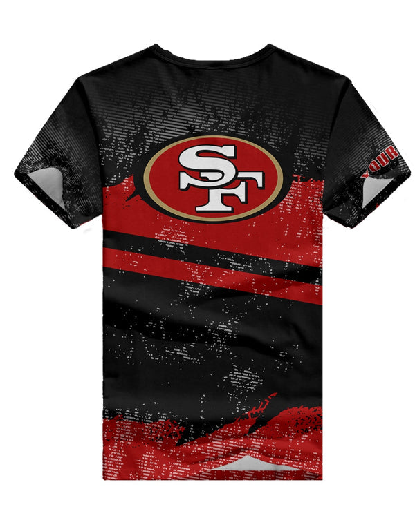 San Francisco 49ers 1 (50) Personalized V-neck Women T-shirt