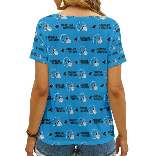 Carolina Panthers 1 (18) Personalized V-neck Women T-shirt