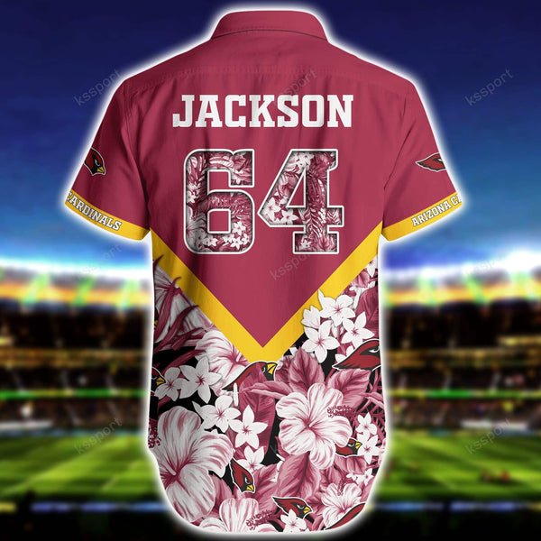 Arizona Cardinals 2 (21) Personalized Hawaiian Button down shirt