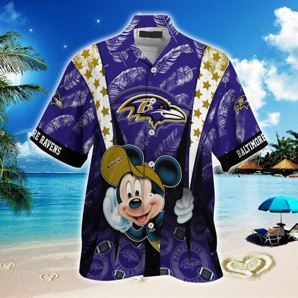 Baltimore Ravens 2 (33) Personalized Hawaiian Button down shirt