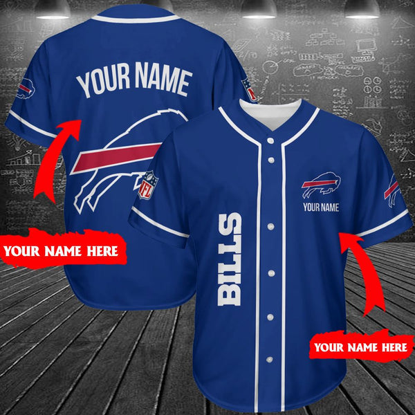Buffalo Bills Personalized Baseball Jersey 004