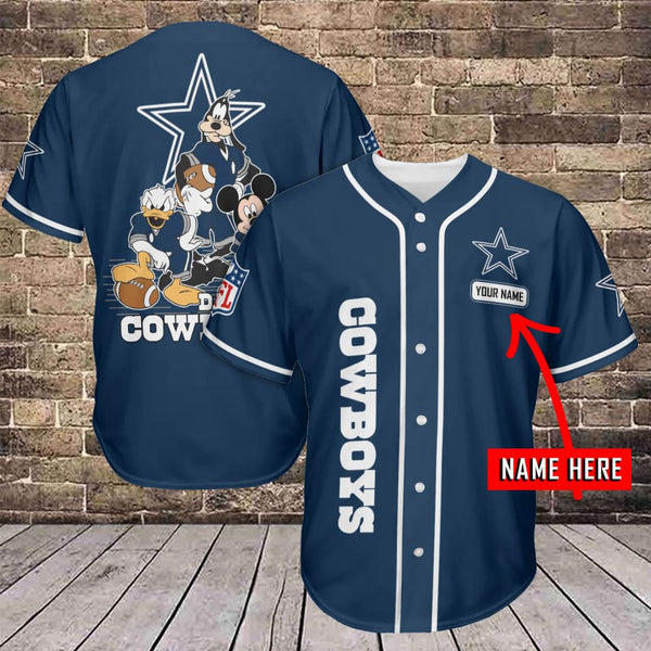 Dallas Cowboys Personalized Baseball Jersey 048