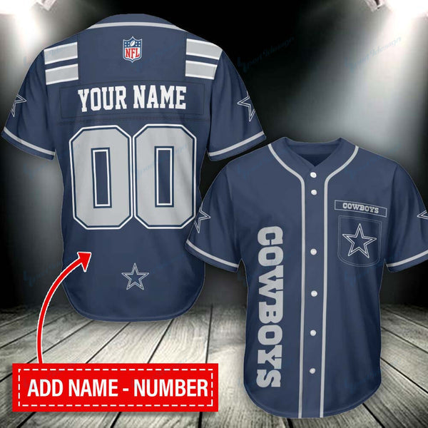Dallas Cowboys Personalized Baseball Jersey 060