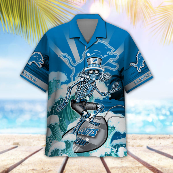 Detroit Lions 2 (25) Personalized Hawaiian Button down shirt