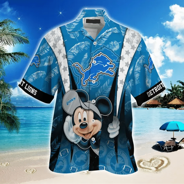 Detroit Lions 2 (37) Personalized Hawaiian Button down shirt