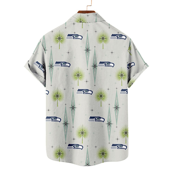 Seattle Seahawks 2 (10) Personalized Hawaiian Button down shirt