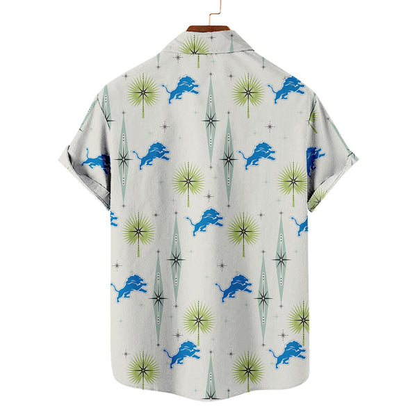 Detroit Lions 2 (54) Personalized Hawaiian Button down shirt