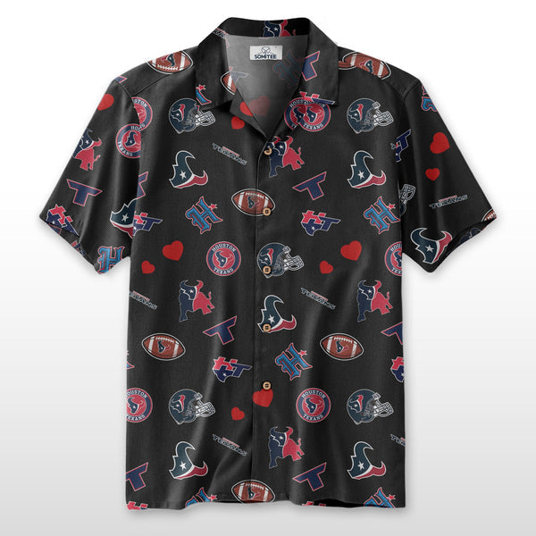 Houston Texans 2 (5) Personalized Hawaiian Button down shirt
