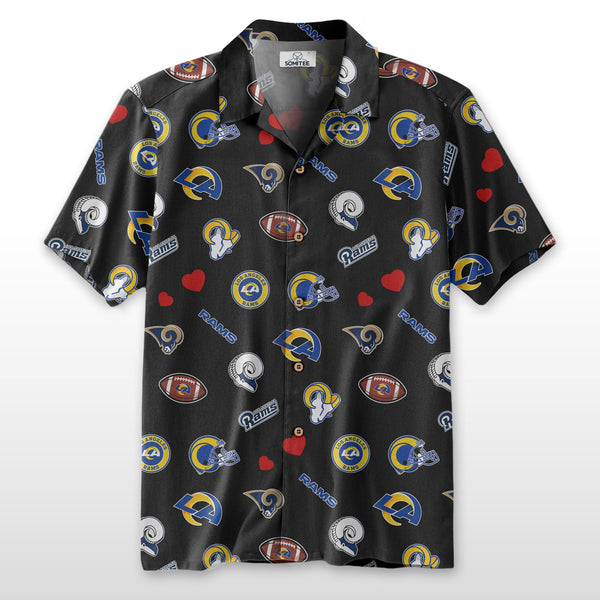 Los Angeles Rams 2 (3) Personalized Hawaiian Button down shirt