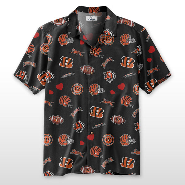 Cincinnati Bengals 2 (108) Personalized Hawaiian Button down shirt