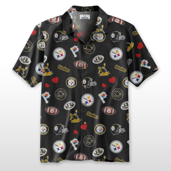 Pittsburgh Steelers 2 (11) Personalized Hawaiian Button down shirt