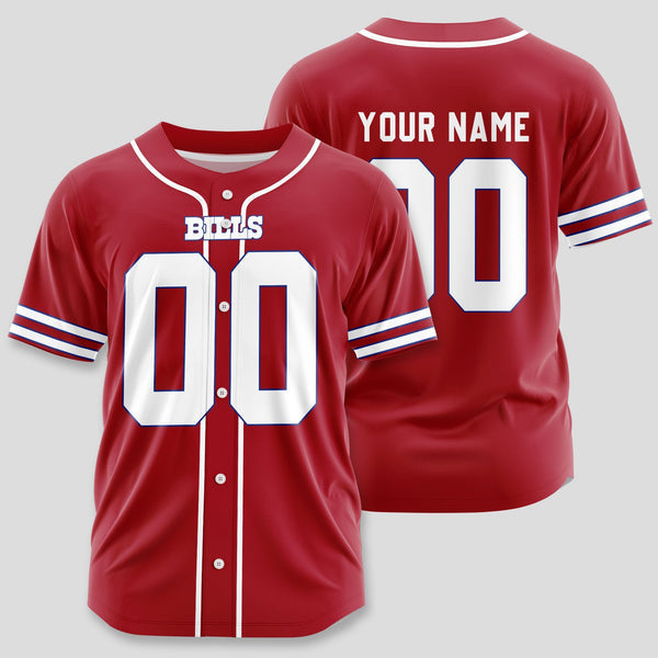 Buffalo Bills Personalized Baseball Jersey 001