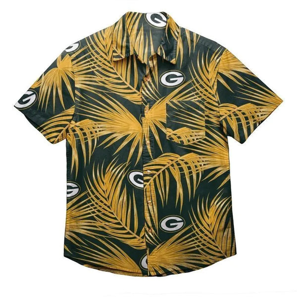 Green Bay Packers 2(53) Personalized Hawaiian Button down shirt