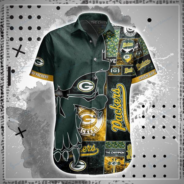 Green Bay Packers 2 (68) Personalized Hawaiian Button down shirt