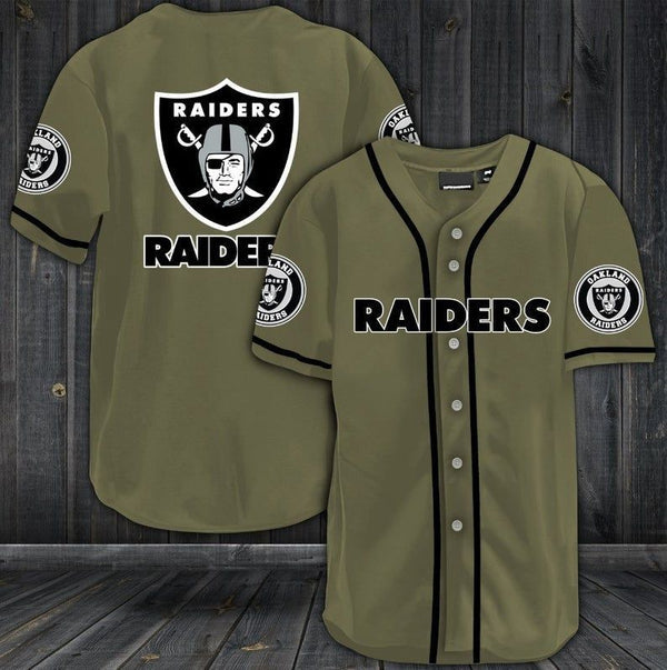 Las Vegas Raiders Personalized Baseball Jersey 049
