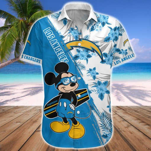 Los Angeles Chargers 2 (25) Personalized Hawaiian Button down shirt