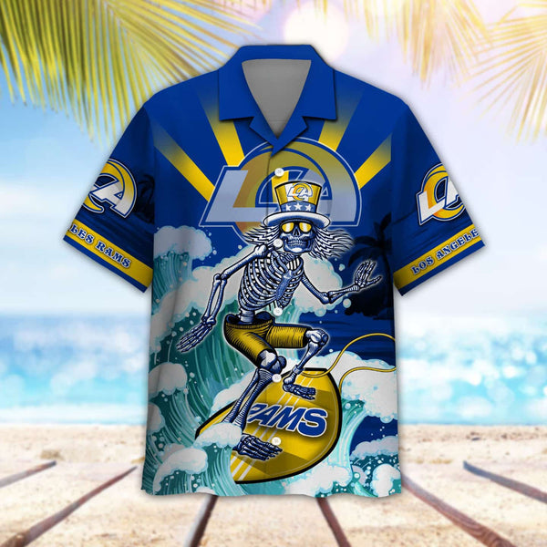 Los Angeles Rams 2 (13) Personalized Hawaiian Button down shirt