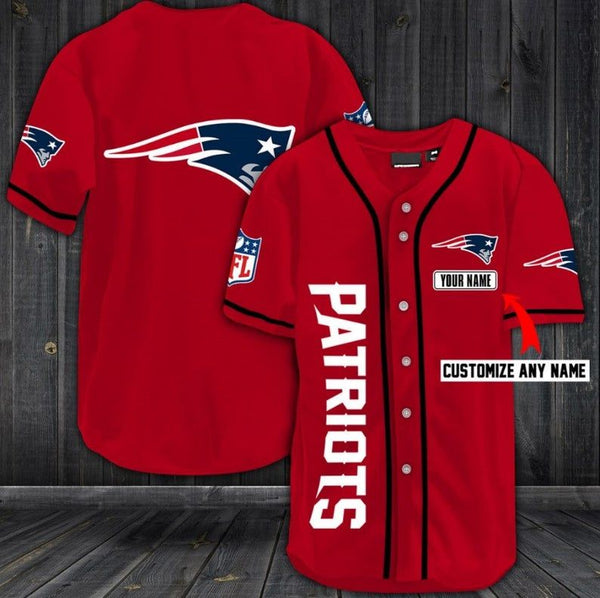 New England Patriots Personalized Baseball Jersey 025
