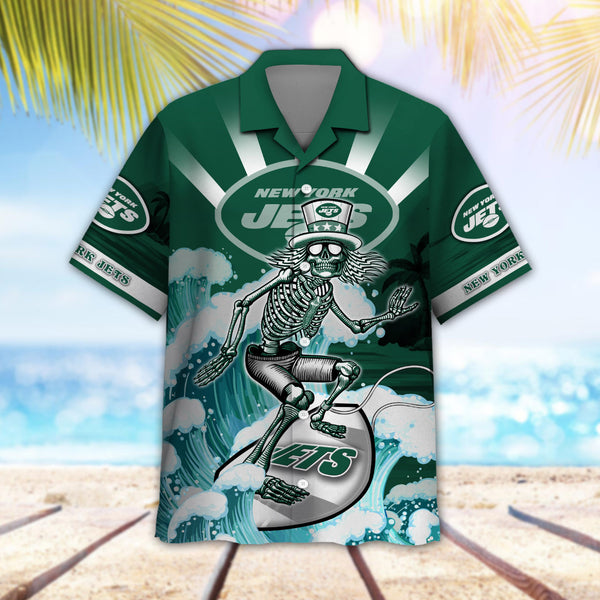 New York Jets 2 (13) Personalized Hawaiian Button down shirt