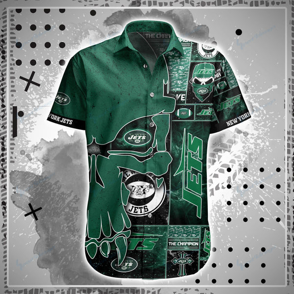 New York Jets 2 (28) Personalized Hawaiian Button down shirt