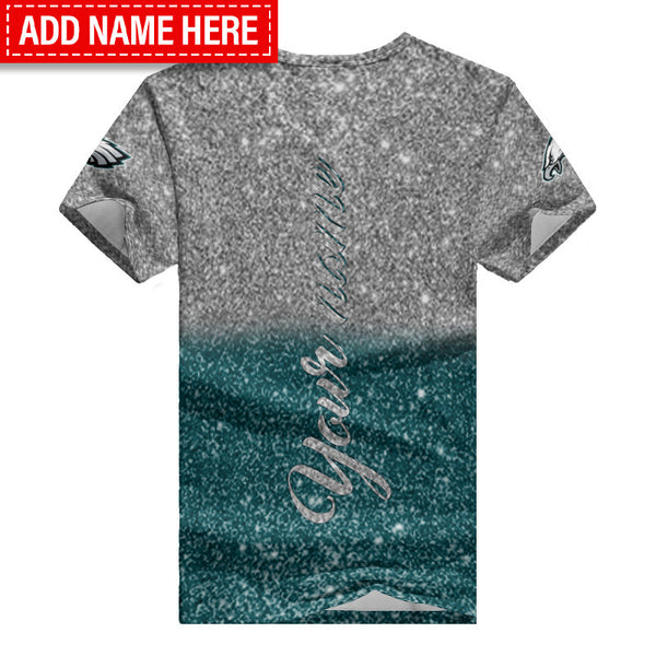 Philadelphia Eagles 1 (9) Personalized V-neck Women T-shirt