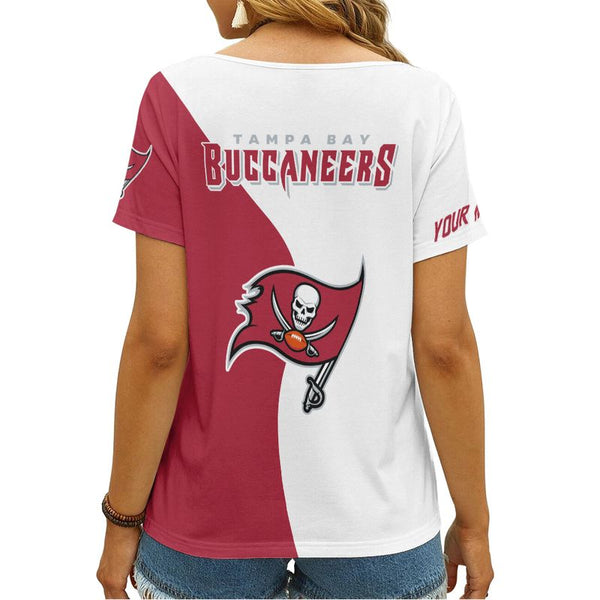 Tampa Bay Buccaneers 1 (13) Personalized V-neck Women T-shirt