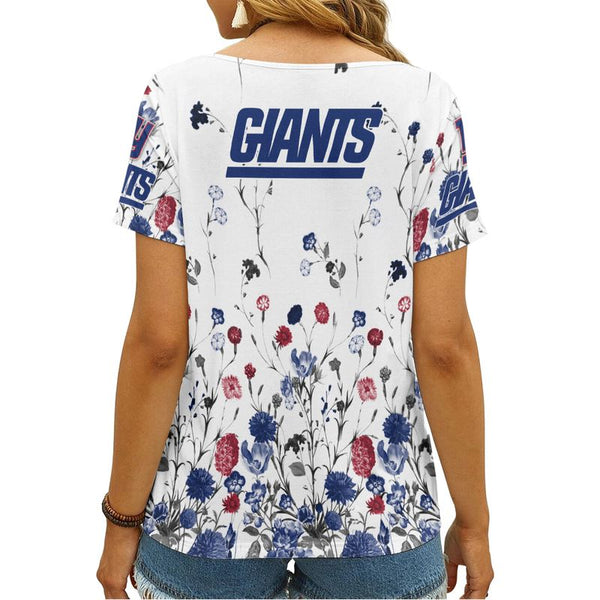 New York Giants 1 (27) Personalized V-neck Women T-shirt