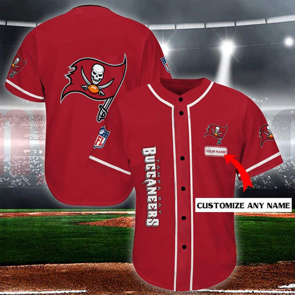 Tampa Bay Buccaneers Personalized Baseball Jersey 018