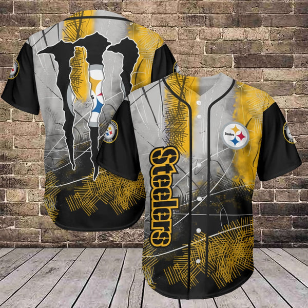 Pittsburgh Steelers Personalized Baseball Jersey 002