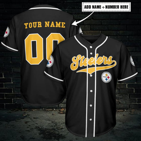 Pittsburgh Steelers Personalized Baseball Jersey 011