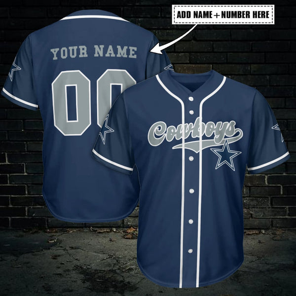 Dallas Cowboys Personalized Baseball Jersey 011