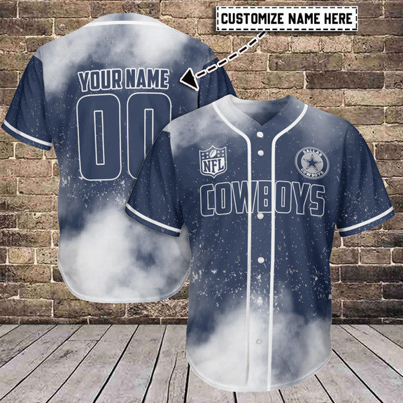 Dallas Cowboys Personalized Baseball Jersey 004