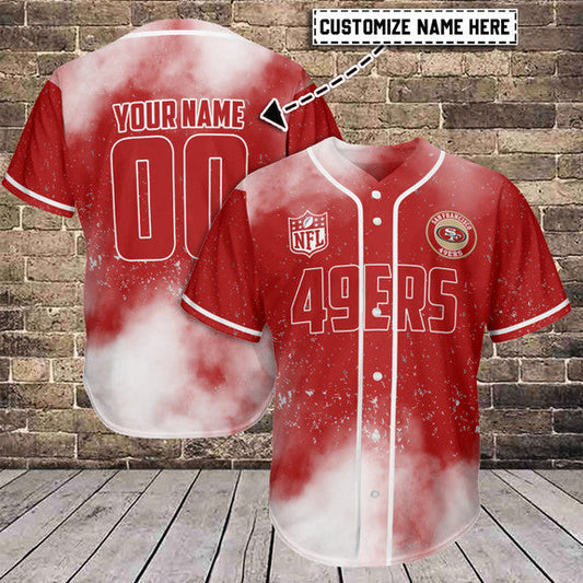 San Francisco 49ers Personalized Baseball Jersey 002