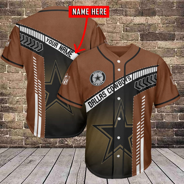 Dallas Cowboys Personalized Baseball Jersey 006