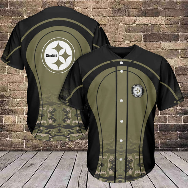 Pittsburgh Steelers Personalized Baseball Jersey 004