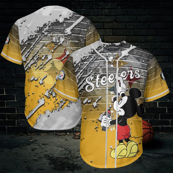 Pittsburgh Steelers Personalized Baseball Jersey 006