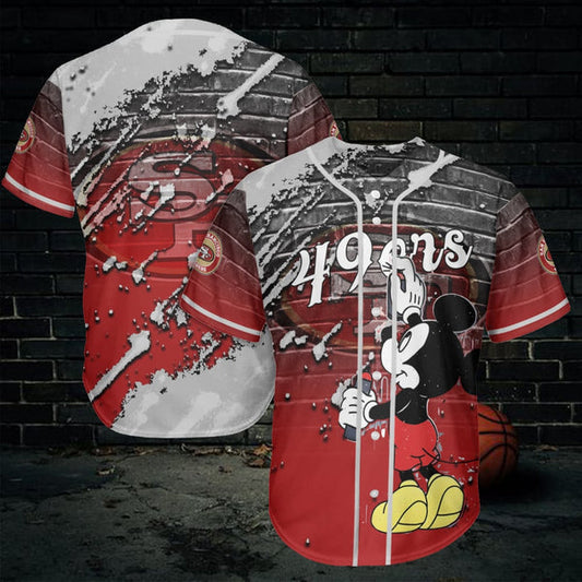 San Francisco 49ers Personalized Baseball Jersey 003