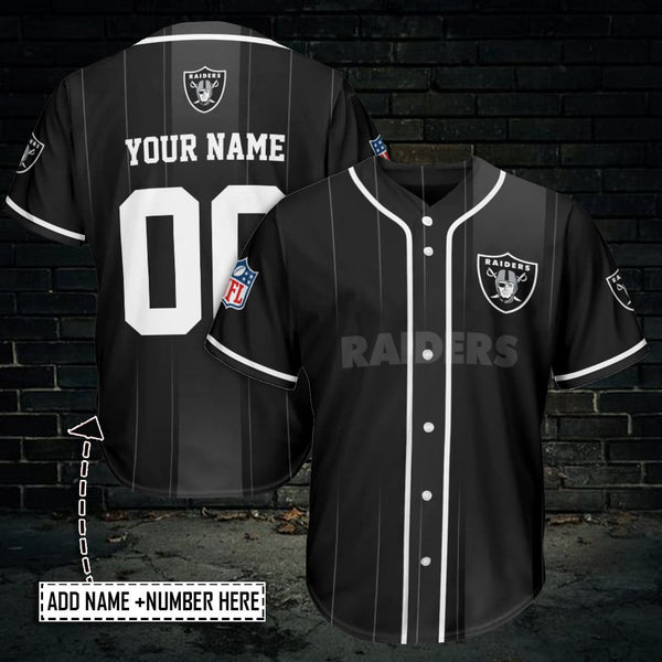 Las Vegas Raiders Personalized Baseball Jersey 010