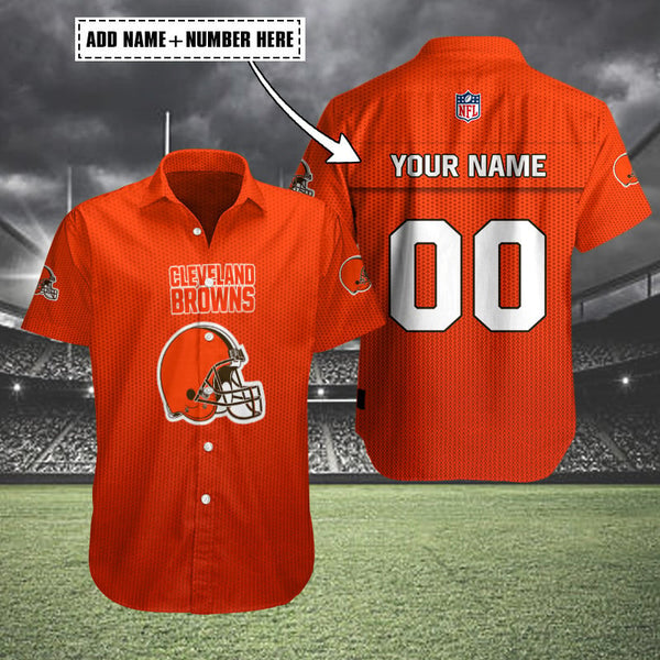Cleveland Browns 2 (1) Personalized Hawaiian Button down shirt