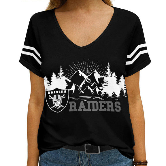 Las Vegas Raiders 1 (3) Personalized V-neck Women T-shirt