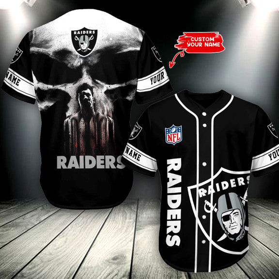 Las Vegas Raiders Personalized Baseball Jersey 012